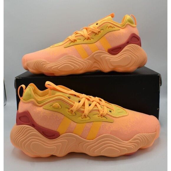 Adidas Mens Size 11 Trae Young 3 Acid Orange Spark Basketball Shoes Sneakers - Picture 3 of 10